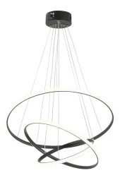 Dekorluna Darcy 50x40x30 Büyük Çember Siyah Modern Sarkıt Led Avize - 4