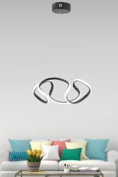 Dekorluna Modern Enzo Siyah Modern Sarkıt Led Avize 35 cm - 1
