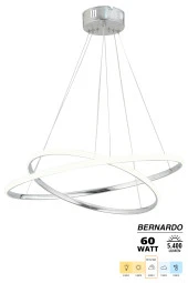 Dekorluna Bernardo 50x40 Büyük Çember Krom Modern Sarkıt Led Avize - 2