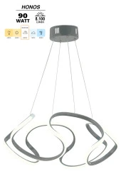Dekorluna Honos Füme Modern Sarkıt Led Avize Salon Mutfak Oda Hol Ledli Avize - 2