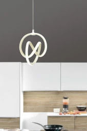 Dekorluna Venita Krem Modern Sarkıt Led Avize Beyaz Işık Salon Mutfak Oda Hol Ledli Avize - 1