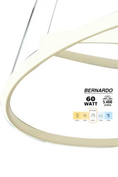 Dekorluna Bernardo 50x40 Büyük Çember Krem Modern Sarkıt Led Avize - 2