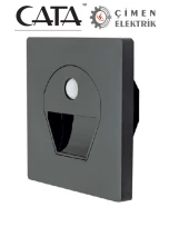 CATA CT 5170 1W Füme Kasa Sensörlü Koridor Aydınlatması 3200K Gün Işığı thumbnail 1