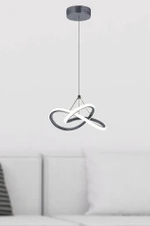 Dekorluna Modern Bolivia Tekli Antrasit Sarkıt Led Beyaz Power Ledli Salon Mutfak Oda Hol Ledli Avize - 1