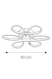 Dekorluna Alis Modern Eskitme Plafonyer Tavana Sıfır Gün Işığı Işık Salon Mutfak Yatak Odası Led Avize - 3