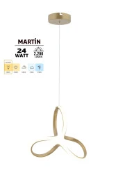 Dekorluna Martin Eskitme Modern Sarkıt Led Avize Günışığı Işık Salon Mutfak Oda Hol Ledli Avize - 2