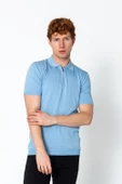 Erkek Fit Extra Polo Yaka Yarım Fermuarlı Klasik Triko T-Shirt - 12