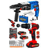 DOZZER Supra 2 Li Paket Bakır Sarjlı 2x Akülü Vidalama Matkap & 2.28 Mm 7 Joule Kırıcı Delici Matkap - 1