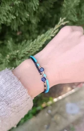 Bileklik Nazar Kötü Göz 2 Adet Ayarlanabilir Sevgili Bilekliği Boncuklu thumbnail 2