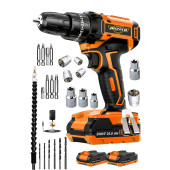 DOZZER Alman Hard-x Darbeli 12 V 2.0ah Çelik Şanzuman Bakır Sargılı 2 Akülü Vidalama Matkap Şarjlı Matkap - 1