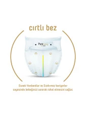 Pure Baby Organik Pamuklu Cırtlı Bez 5 Numara Junior 76 Adet + Organik Pamuklu Islak Havlu 90 Yaprak - 4