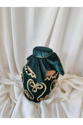 Yeşil Kına Testi/Kadife detaylı testi özel tasarım - 1