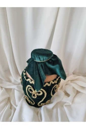 Yeşil Kına Testi/Kadife detaylı testi özel tasarım - 3