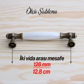 Gerçek Sedef Eskitme Antik Sarı 128 mm Mobilya Mutfak Çekmece Dolap Dolabı Kulpu Kulbu Kulpları thumbnail 7