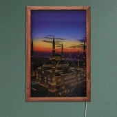 Veraart Işıklı Pleksi Dini İslami Sürpriz Tablo Besmele Camii Dekoratif Ayaklı Biblo - 3