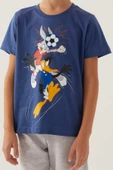Arnetta Erkek Çocuk Mavi Looney Tunes Pijama Takım 16943 thumbnail 2