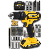 DOZZER Alman 12 V 2 Ah Süper Seri Çift Çelik Şanzuman 2 Akülü Darbeli Akülü Vidalama Matkap Şarjlı Matkap - 1