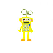 Hesap Makinesi Robot Mini Anahtarlıklı Labirent Oyunlu Sarı thumbnail 1
