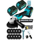 DOZZER Alman 21V 3Ah Kömürsüz Motor 115 MM Akülü Avuç İçi Taşlama Makinesi +10 Taş - 1