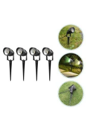 4 Adet Elektrikle Çalışır, 5 Watt Günışığı Kazıklı Bahçe Armatürü, Çim, Çiçek, Ağaç Aydınlatma Aplik - 1