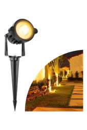 4 Adet Elektrikle Çalışır, 5 Watt Günışığı Kazıklı Bahçe Armatürü, Çim, Çiçek, Ağaç Aydınlatma Aplik - 5