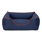 Pet Comfort Alpha  Köpek Yatağı Lacivert w Turuncu Biye M 80x65cm - 1