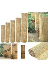 Hasır Evi Bambu Kamış Hasır Bahçe Çiti Gölgelik Balkon Çiti 2,50 Metre x 2,50 Metre - 3