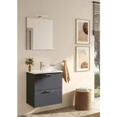 VitrA Mia Antrasit 60cm Banyo Dolabı Set - 3