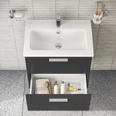 VitrA Mia Antrasit 60cm Banyo Dolabı Set - 4