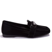 Dagoster DZA07-8692068C Siyah İpek Günlük Babet Kadın Ayakkabı - 2