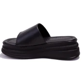 Dagoster DZA07-1241302C Siyah Spor Topuklu Kadın Terlik - 3