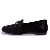 Dagoster DZA07-8692068C Siyah İpek Günlük Babet Kadın Ayakkabı - 3