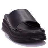 Dagoster DZA07-1241302C Siyah Spor Topuklu Kadın Terlik - 1