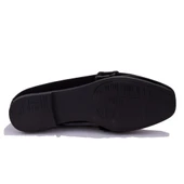 Dagoster DZA07-8692068C Siyah İpek Günlük Babet Kadın Ayakkabı - 4