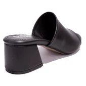 Dagoster DZA07-811304C Siyah Klasik Topuklu Kadın Terlik - 4