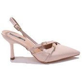 Dagoster DZA07-11792105C Bej Rugan Tokalı Klasik Topuklu Kadın Ayakkabı - 2