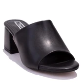 Dagoster DZA07-811304C Siyah Klasik Topuklu Kadın Terlik - 1