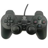 Çift Titreşimli Usb Kablolu Oyun Kolu Pc Uyumlu Vibration Gamepad - 1