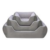 Pet Comfort Echo  Kedi ve Köpek Yatağı Gri/Gri Peluş S 60x50cm - 4