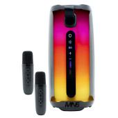 MN6 Pluse 5 Mikrofonlu Bluetooth Hoparlör.Şok Edici Bass.2.Mikrofonlu Ses Bombası.360°ışıklandırma - 1