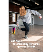 MN6 Pluse 5 Mikrofonlu Bluetooth Hoparlör.Şok Edici Bass.2.Mikrofonlu Ses Bombası.360°ışıklandırma - 3