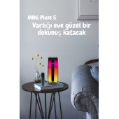 MN6 Pluse 5 Mikrofonlu Bluetooth Hoparlör.Şok Edici Bass.2.Mikrofonlu Ses Bombası.360°ışıklandırma - 4