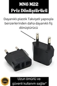 MN6 M22 Priz Donusturucu Tipi Amerikan-3 Adet-A-Kalite/Priz Çevirici/Avrupa Priz Donusturucu.Şarj Aleti Fiş Dönüştürücü - 5