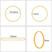 Ekoset 120x5mm Geniş Kauçuk Paket Ambalaj Kasa Lastiği 1Kg thumbnail 5