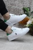 U.S. Polo Assn. Erna 4FX Beyaz Yeşil Orijinal Ürün Sneaker Spor Ayakkabı thumbnail 5