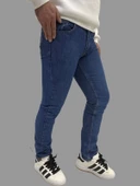 Erkek Dar Paça Özel New Okyanus Mavisi Kot Pantolon - 2