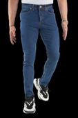 Erkek Dar Paça Özel New Dark Lacivert Pantolon - 1