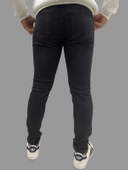 Erkek Dar Paça Desturalı New Siyah Kot Pantolon thumbnail 6