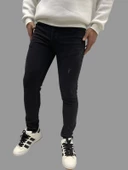 Erkek Dar Paça Desturalı New Siyah Kot Pantolon thumbnail 3