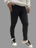 Erkek Dar Paça Desturalı New Siyah Kot Pantolon thumbnail 2